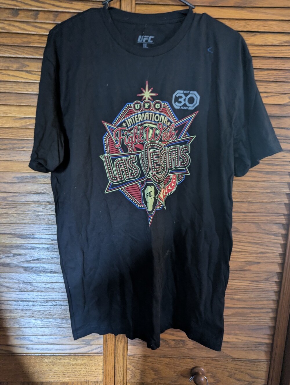 UFC NWOT Men's Black 'Las Vegas Fight Week' Graphic Tee Size Large